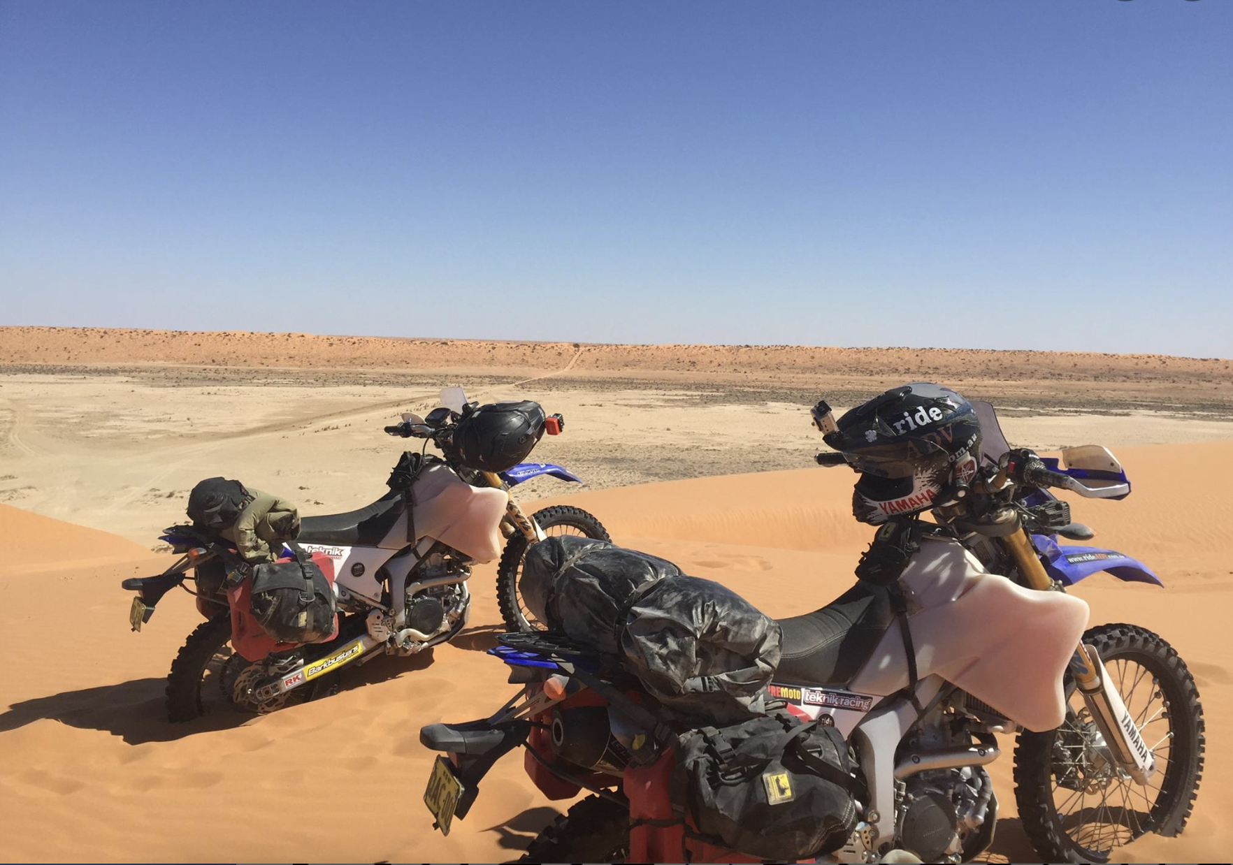 Flash back to 2015, TB and Pete the Wulf’s double Simpson Desert Crossing on WR250Rs